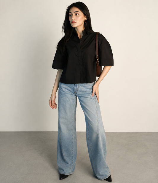 SIREN BLACK COLLAR SHIRT